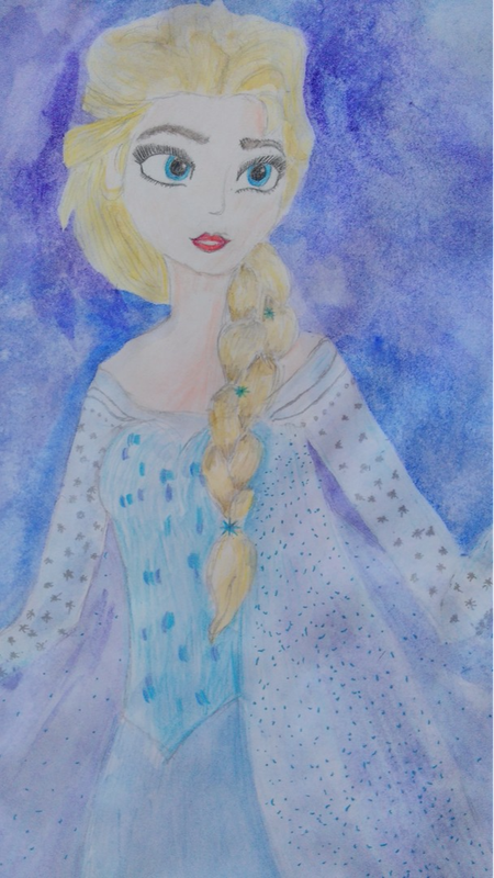 Детский рисунок - Эльза - королева Эрендела