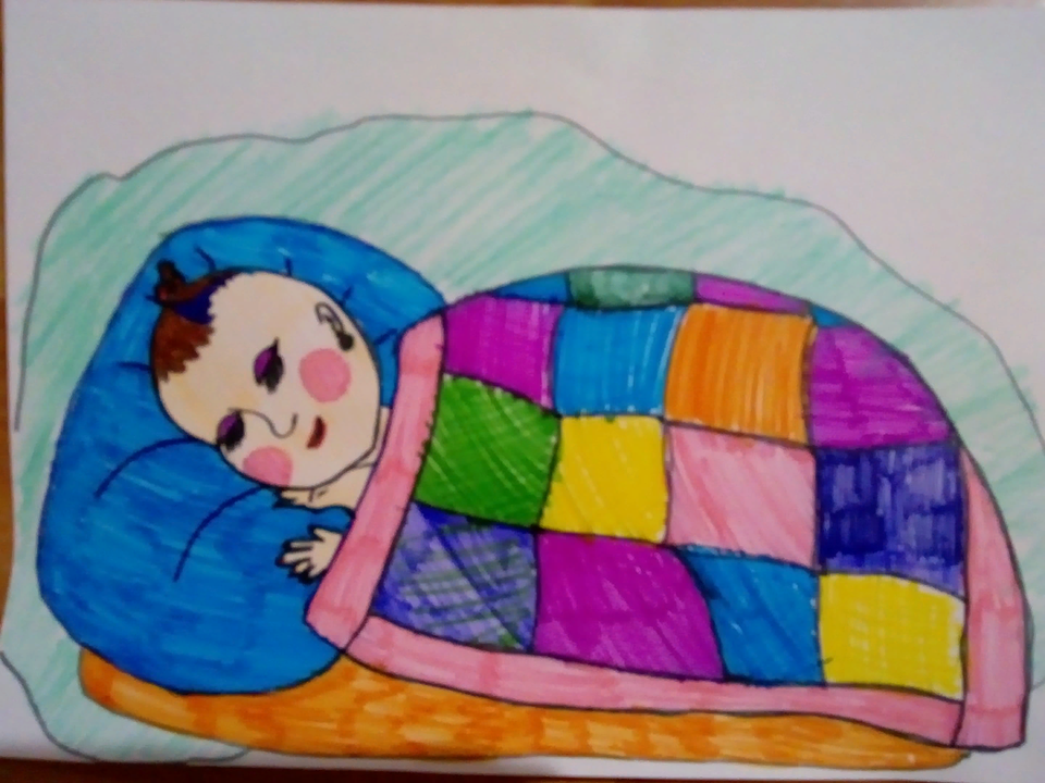Детский рисунок - Спать пора