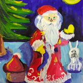Рисунок "Дед Мороз несёт подарки" на конкурс "Конкурс “Новогодняя Магия - 2020”"