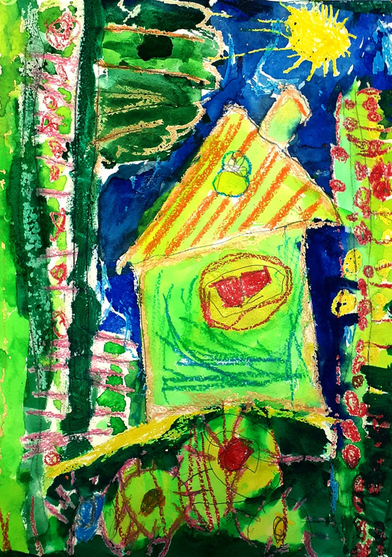 Детский рисунок - На лесной опушке