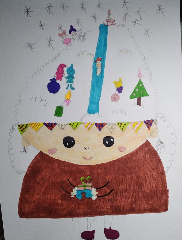 Детский рисунок - Зимушка