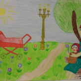 Рисунок "Счастливое детство"