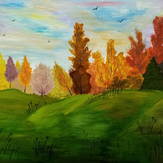 Рисунок "Уж небо осенью дышало" на конкурс "Конкурс творческого рисунка “Свободная тема-2020”"
