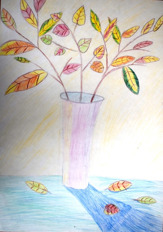Детский рисунок - Осенние ветки
