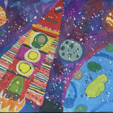 Рисунок "Со скоростью света" на конкурс "Конкурс детского рисунка “Таинственный космос - 2018”"