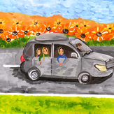 Рисунок "Мы едем в Крым" на конкурс "Конкурс творческого рисунка “Моя Семья - 2019”"