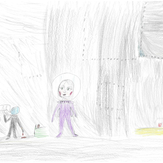 Рисунок "Наш корабль Among Us" на конкурс "Конкурс детского рисунка "Миры компьютерных игр""