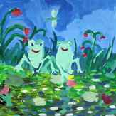 Рисунок "Живут лягушки на болотце" на конкурс "Конкурс творческого рисунка “Свободная тема-2021”"