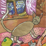 Рисунок "Стала петь мышонку кошка" на конкурс "Конкурс творческого рисунка “Свободная тема-2020”"