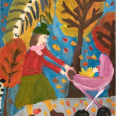Рисунок "Прогулка в парке" на конкурс "Конкурс творческого рисунка “Моя Семья - 2019”"
