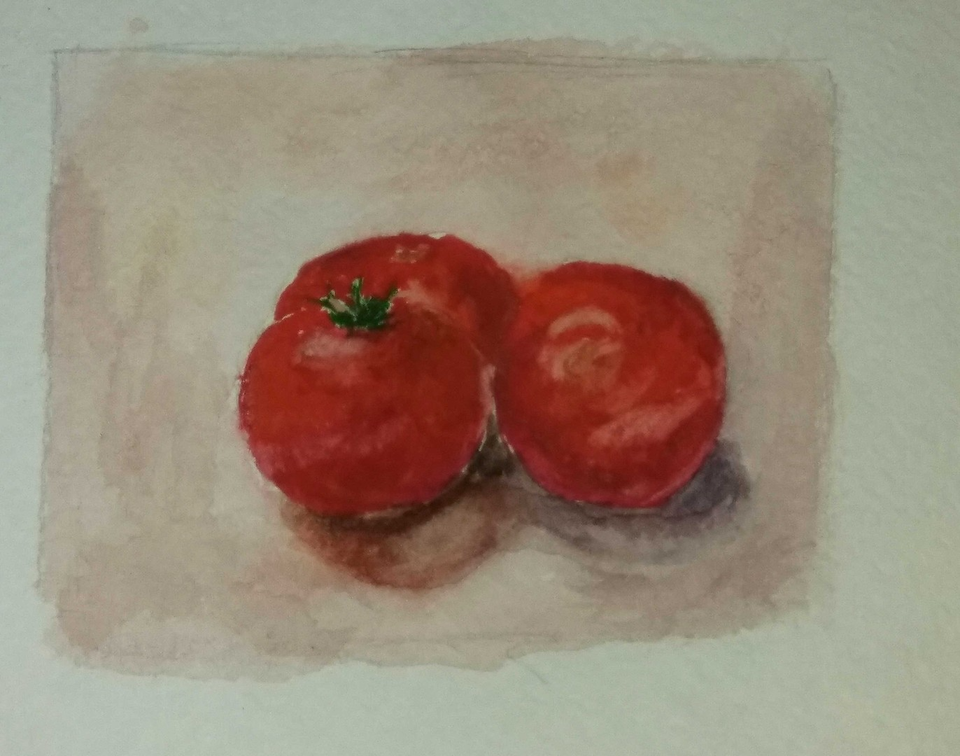 Детский рисунок - помидорчики