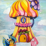 Рисунок "Волшебный домик для Эвелинки" на конкурс "Домик для Эвелинки. Конкурс по 1-й серии «Летать»"