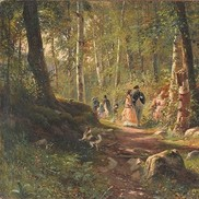 Картина Шишкина "Прогулка в лесу"