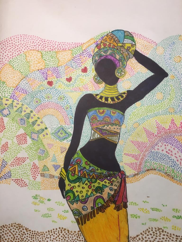 Детский рисунок - Африка