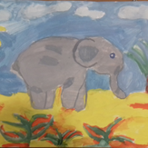 Рисунок "Африканский слон" на конкурс "Конкурс детского рисунка “Чудесное Лето - 2019”"