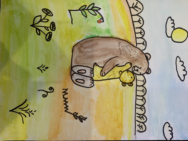 Детский рисунок - Братец медвежонок