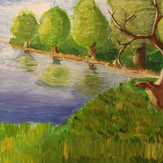 Рисунок "У озера" на конкурс "Конкурс творческого рисунка “Свободная тема-2020”"