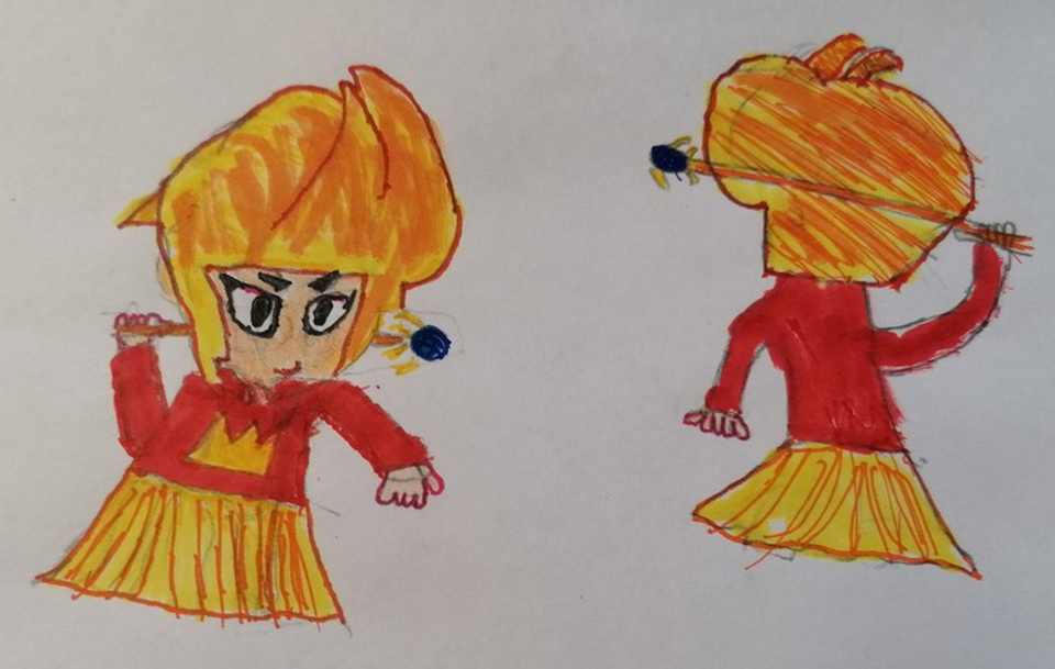 Детский рисунок - Королева биби