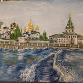 Рисунок "Ипатьевский монастырь в Костроме" на конкурс "Конкурс творческого рисунка “Свободная тема-2022”"