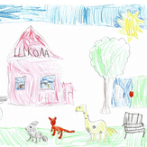 Рисунок "Животные в классе" на конкурс "Супер-конкурс детского рисунка "Школа Зверят""