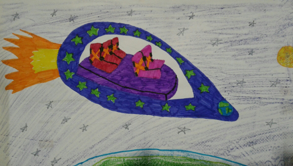 Детский рисунок - Корабль- Мечта