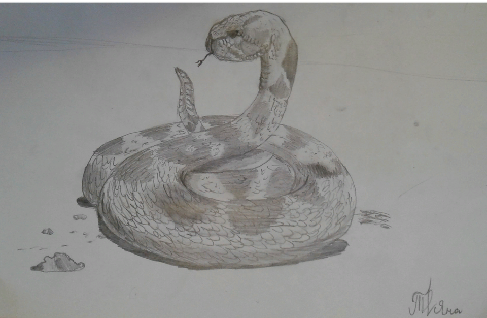 Детский рисунок - Змейка