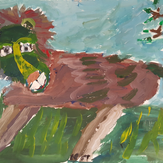 Рисунок "Сказочный зеленый лев" на конкурс "Конкурс детского рисунка “Невероятные животные - 2018”"