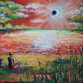 Рисунок "Солнечное затмение" на конкурс "Конкурс творческого рисунка “Свободная тема-2019”"