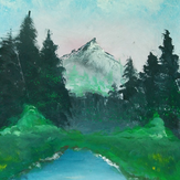 Рисунок "Рассвет в горах" на конкурс "Конкурс творческого рисунка “Свободная тема-2020”"