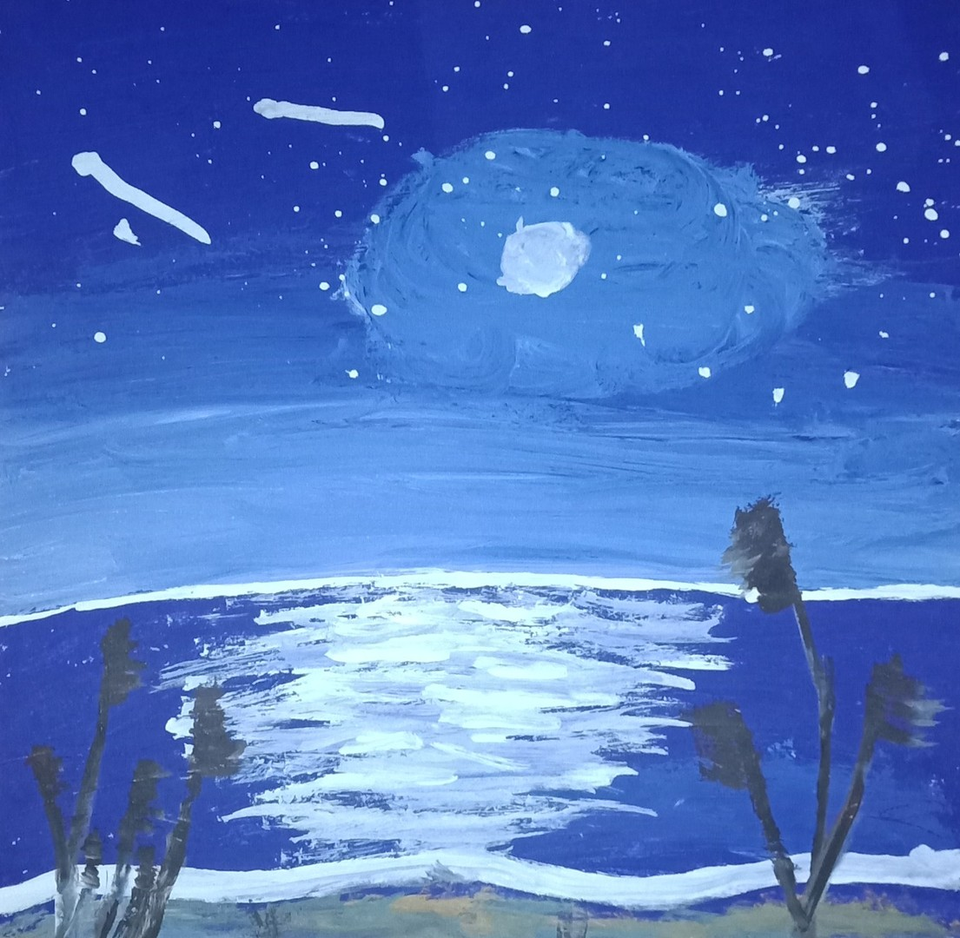 Детский рисунок - Лунное Озеро