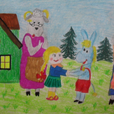 Рисунок "Как ослик счастье искал" на конкурс "Конкурс детского рисунка "В гостях у сказки""