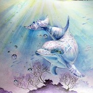 Рисуем дельфина под водой
