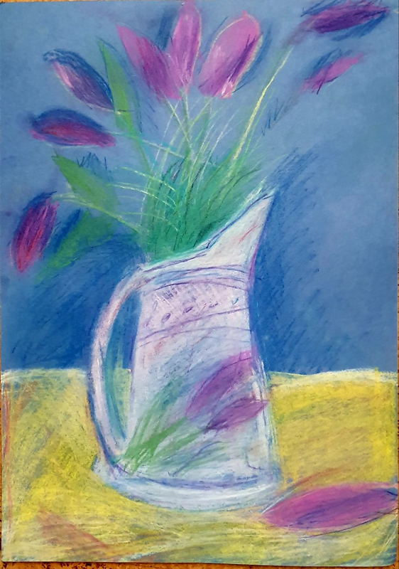 Детский рисунок - Тюльпаны