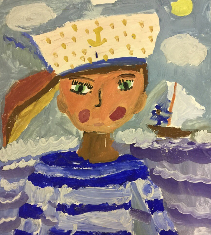 Детский рисунок - Морячка