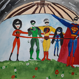 Рисунок "суперсемейка" на конкурс "Конкурс творческого рисунка “Моя Семья - 2019”"