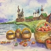 Рисунок "Яблочный Спас"