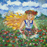 Рисунок "Цветочная поляна" на конкурс "Конкурс творческого рисунка “Свободная тема-2019”"