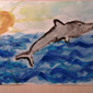 Море и дельфин, Ульяна Гергокова, 4 года