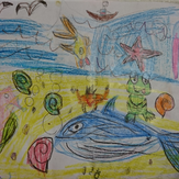 Рисунок "лето и подводный мир" на конкурс "Конкурс детского рисунка “Как я провел лето - 2020”"
