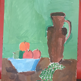 Рисунок "Яблочки с вазой"