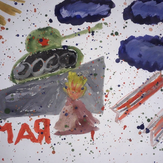 Рисунок "За Родину" на конкурс "Конкурс детского рисунка “75 лет Великой Победе!”"