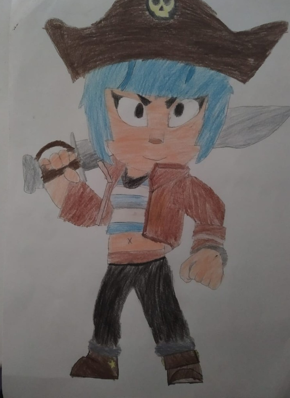 Детский рисунок - Пиратка Биби