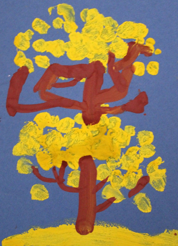 Детский рисунок - Осеннее дерево