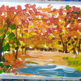Рисунок "Осенний пейзаж" на конкурс "Конкурс творческого рисунка “Свободная тема-2022”"