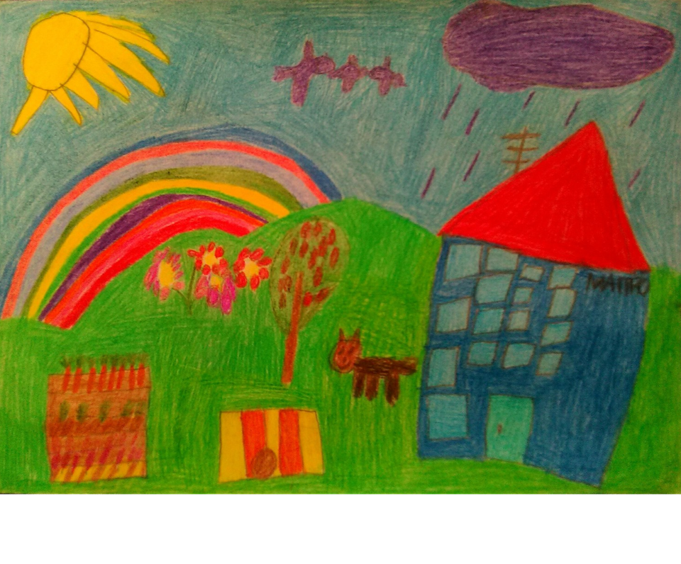 Детский рисунок - После дождика в четверг
