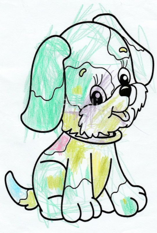 Детский рисунок - Щенок