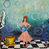 Рисунок "Алиса в стране чудес - чаепитие" на конкурс "Конкурс творческого рисунка “Свободная тема-2019”"