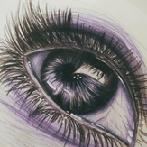 Рисунок "Фиолетовый глаз" на конкурс "Конкурс детского рисунка "Рисовашки - 1-6 серии""