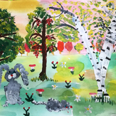 Рисунок "Осенняя пора" на конкурс "Конкурс творческого рисунка “Свободная тема-2020”"