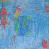 Рисунок "Восхищение космосом" на конкурс "Конкурс детского рисунка “Таинственный космос - 2018”"